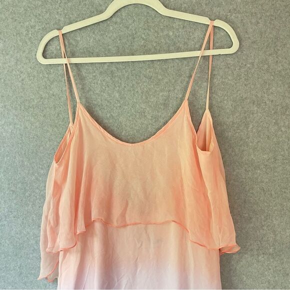 Blue Life Asymmetrical Chiffon Ombre Camisole Tunic Small - Picture 3 of 12